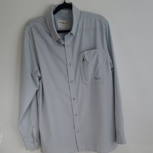 Gillz Shirt Men's Large Gray Outdoor Fishing Style Zip Pocket